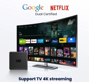 Kinhank G1 Android 11 Netflix 4K Ultra HD Google sertifikalı Dolby Vision HDR10 + 4G 32G WiFi6   TV kutusu ve oyun konsolu