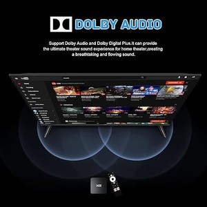 KINHANK X6 Amlogic S905Y4 Android 11 TV kutusu akıllı 4K Netflix için 2GB 16GB Doby Atmos 100M LAN set-top Box ses oyun konsolu