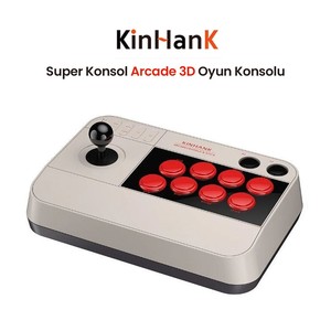 Kinhank Super Konsol ARCADE 3D JOYSTCİK 64GB 13000+ OYUN 50+ OYUN KONSOLU PS3 VE PS4 UYUMLU PSP/PS1/SNES/NES/N64/DC/NEO G