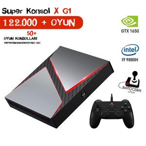 Kinhank Super Konsol X G1, I9 işlemci, Batocera 33 ve Windows 11 Pro çift sistemli PS2/PS3/PSP/NAOMI için 122000 + Retro oyun